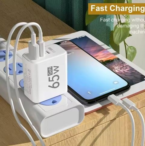 Chargeur de téléphone portable à charge rapide 65 Watt