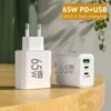 Chargeur de téléphone portable à charge rapide 65 Watt